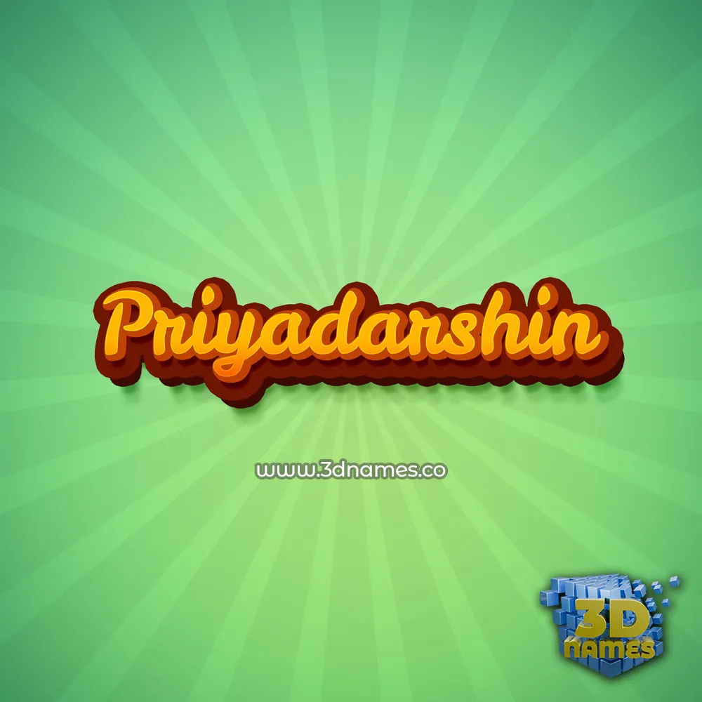 priyadarshin in Green Rays style - 3D name wallpaper