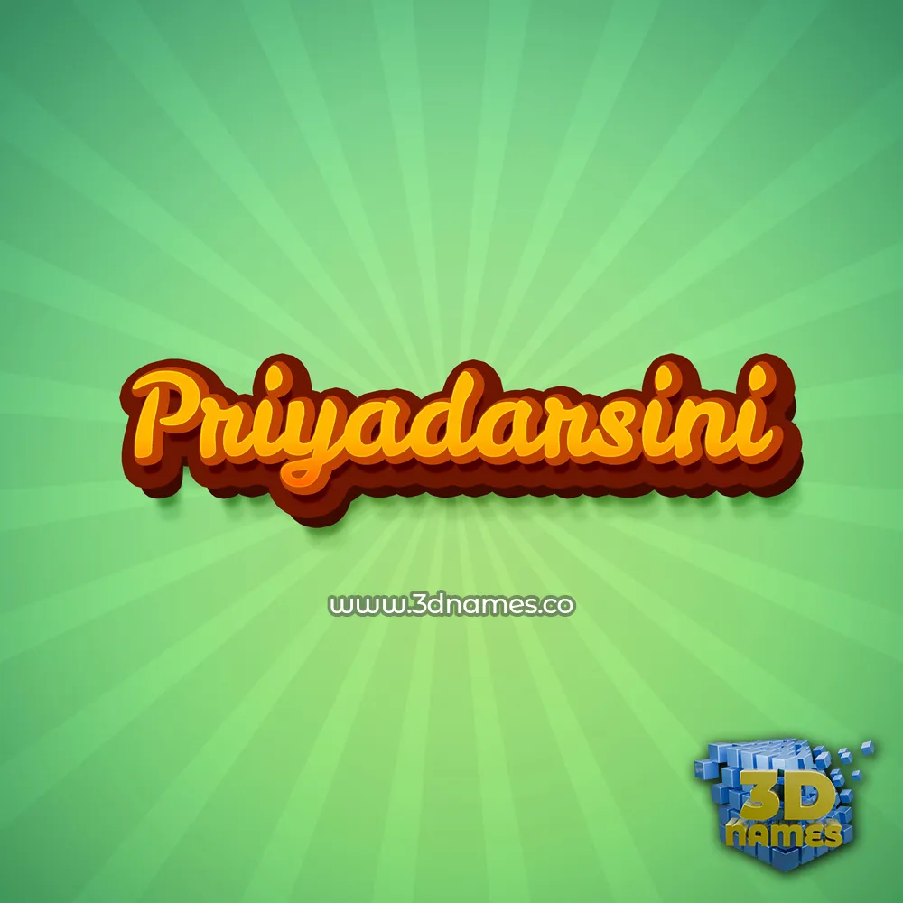 priyadarsini in Green Rays style - 3D name wallpaper
