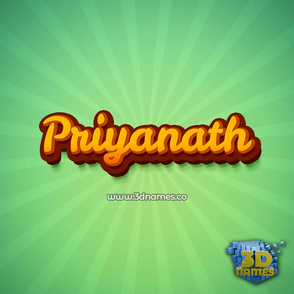 priyanath in Green Rays style - 3D name wallpaper