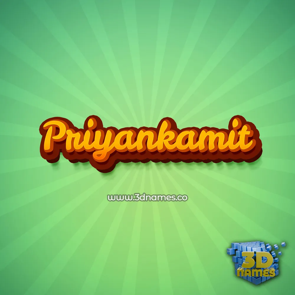 priyankamit in Green Rays style - 3D name wallpaper