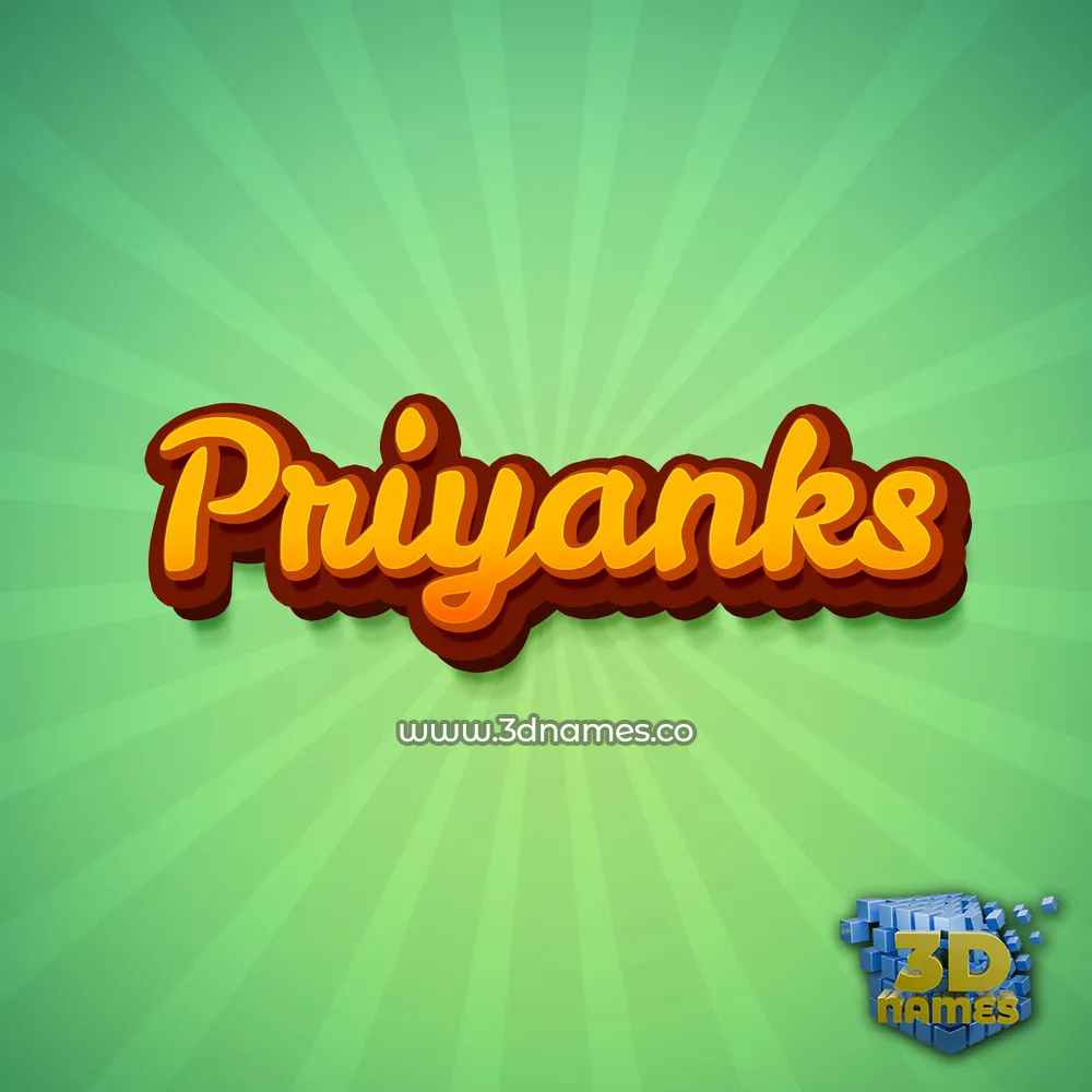 priyanks in Green Rays style - 3D name wallpaper