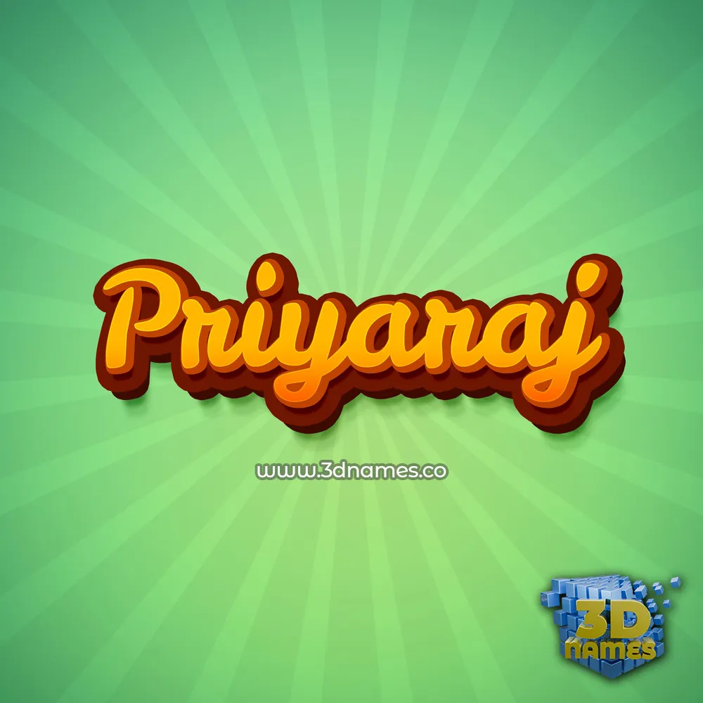 priyaraj in Green Rays style - 3D name wallpaper