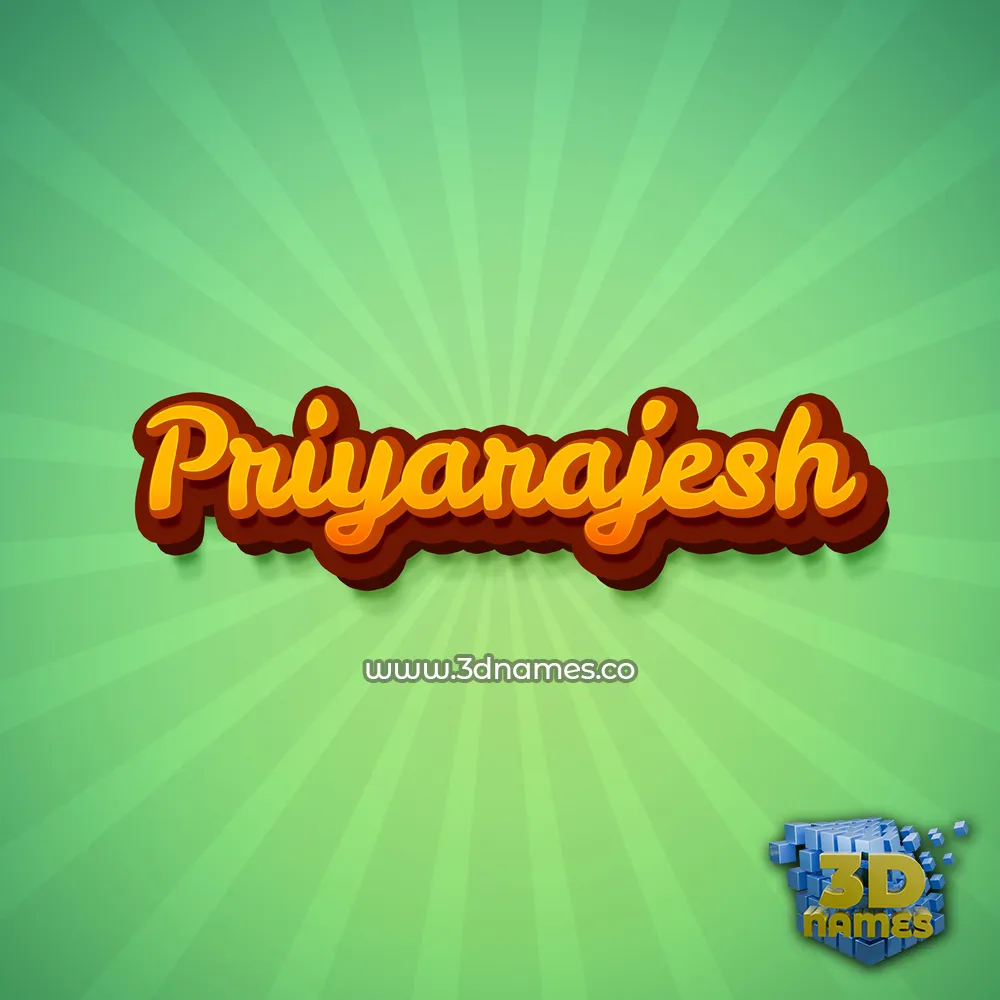 priyarajesh in Green Rays style - 3D name wallpaper