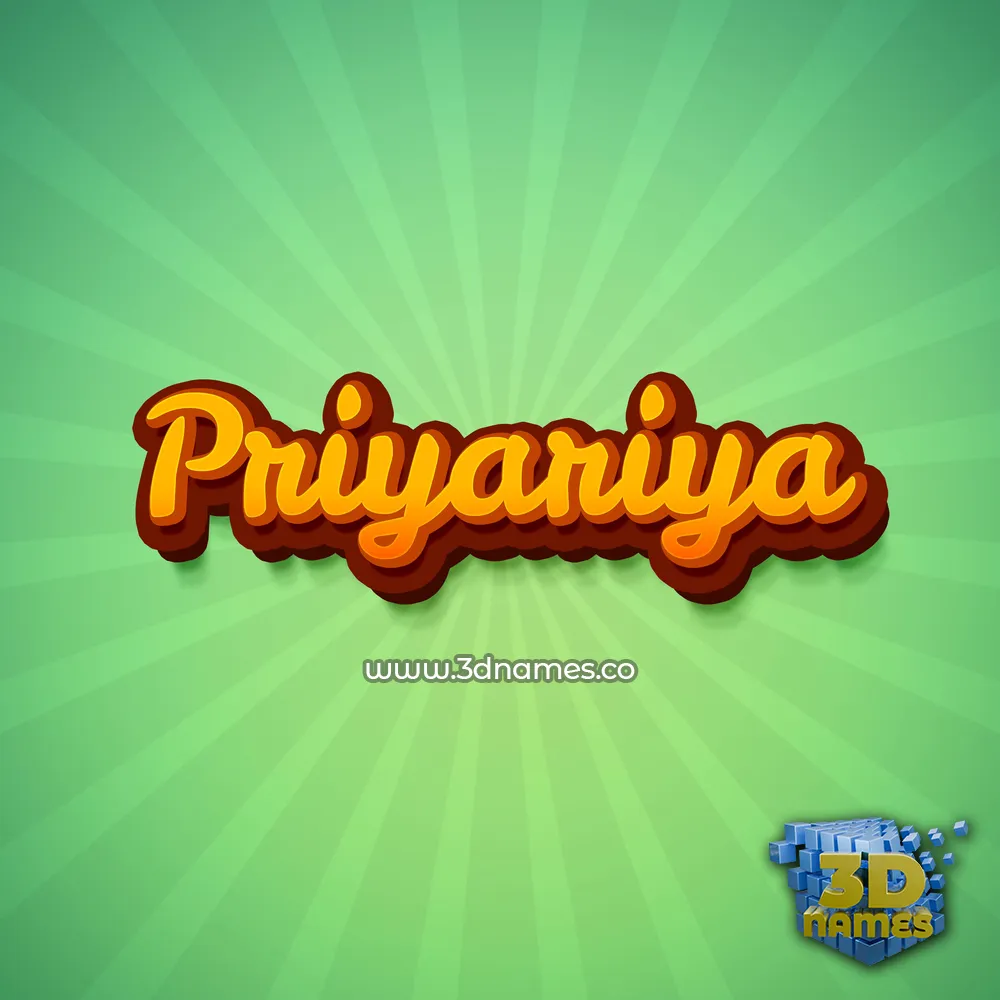 priyariya in Green Rays style - 3D name wallpaper