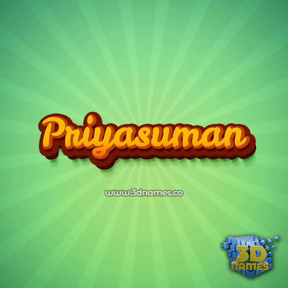priyasuman in Green Rays style - 3D name wallpaper