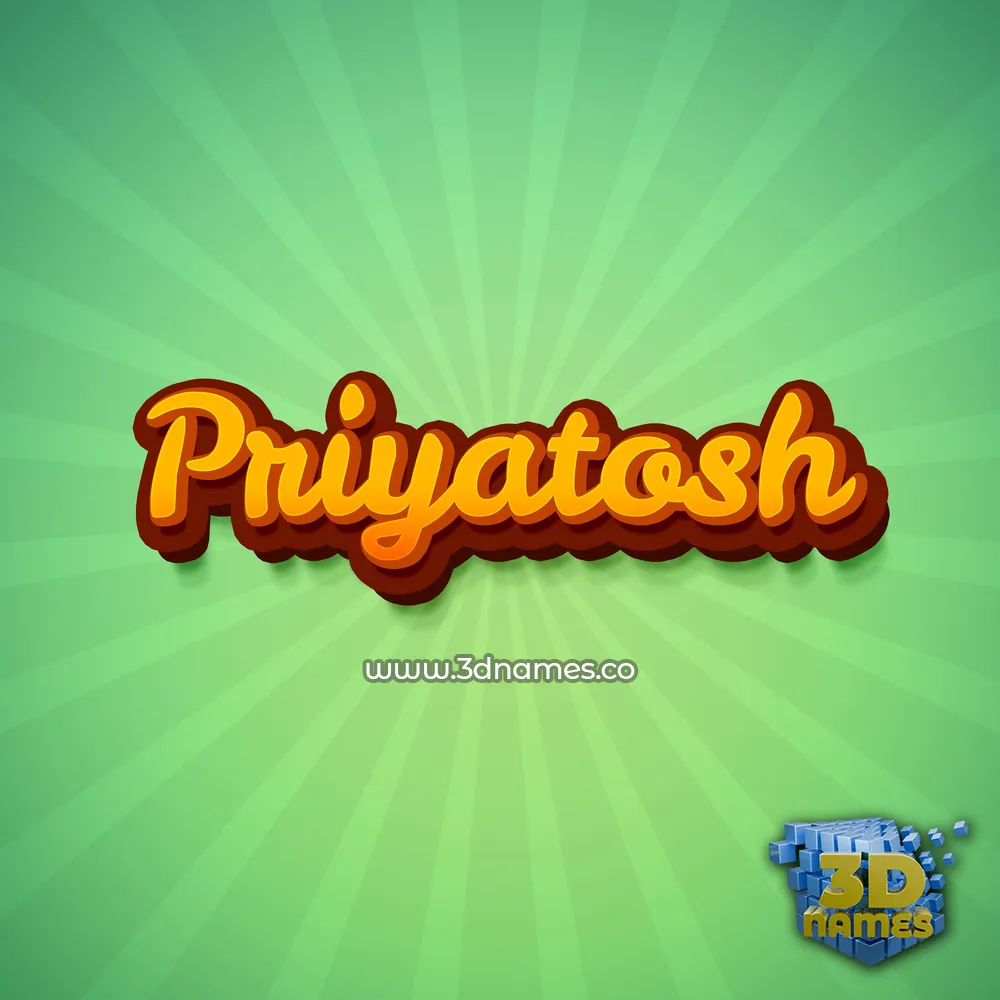 priyatosh in Green Rays style - 3D name wallpaper