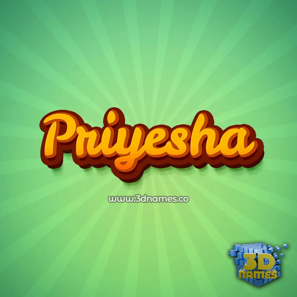 priyesha in Green Rays style - 3D name wallpaper