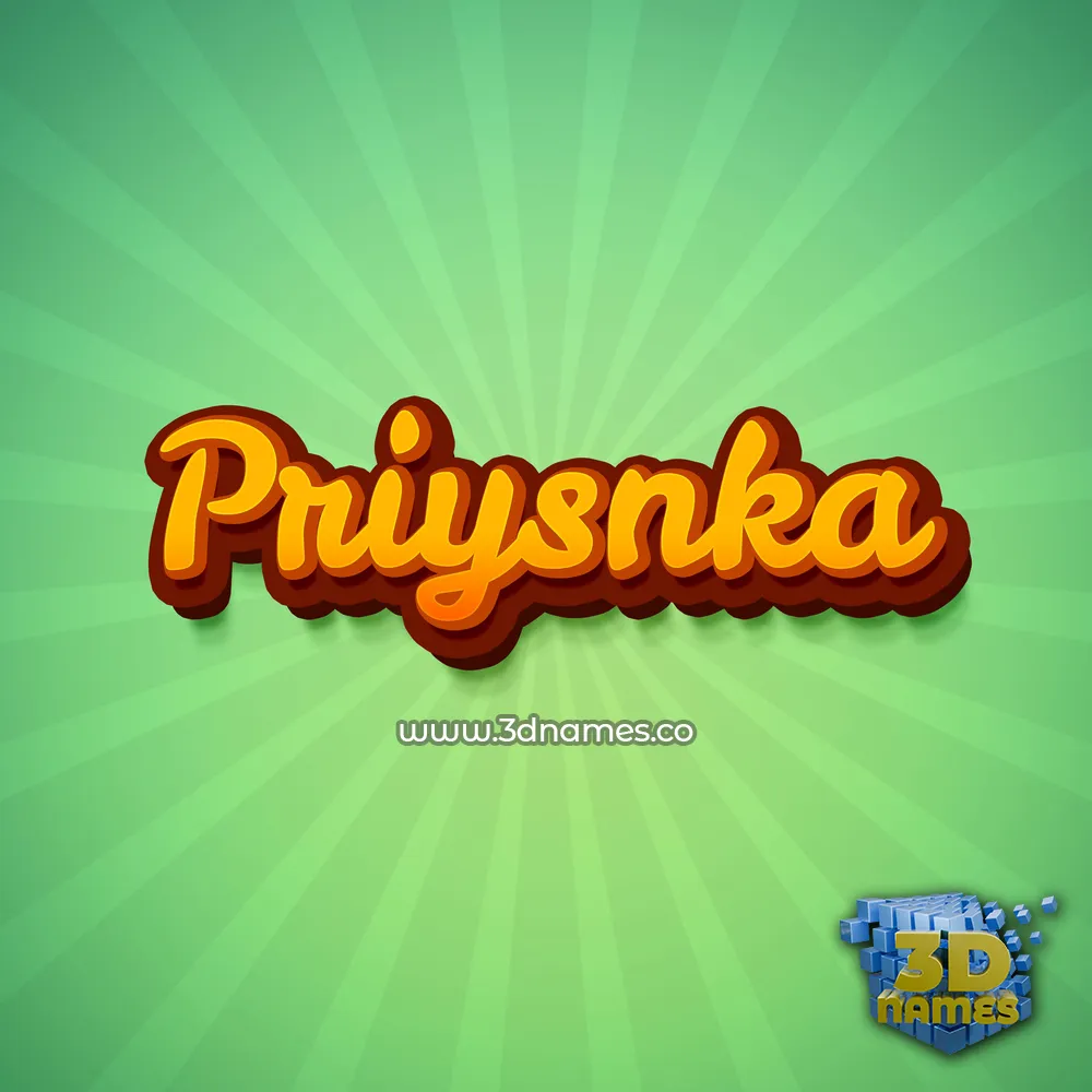 priysnka in Green Rays style - 3D name wallpaper