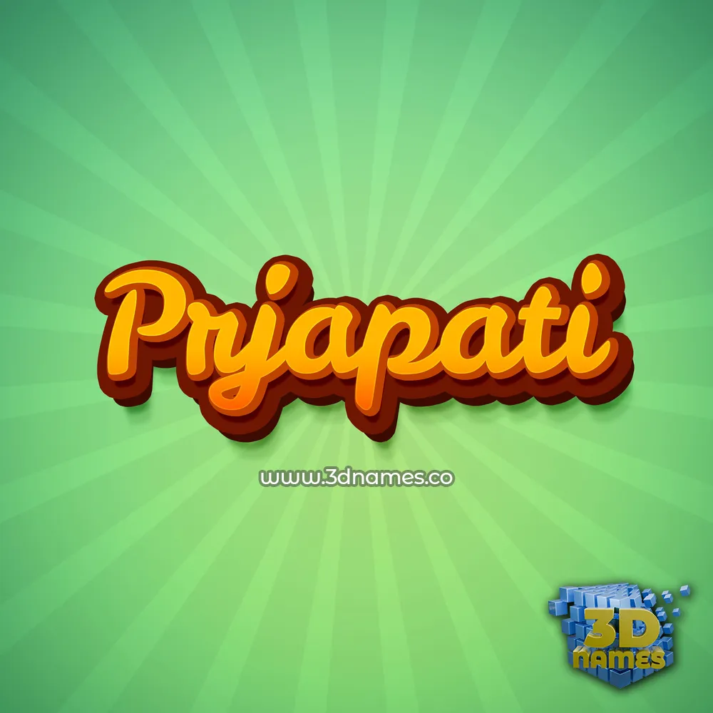 prjapati in Green Rays style - 3D name wallpaper