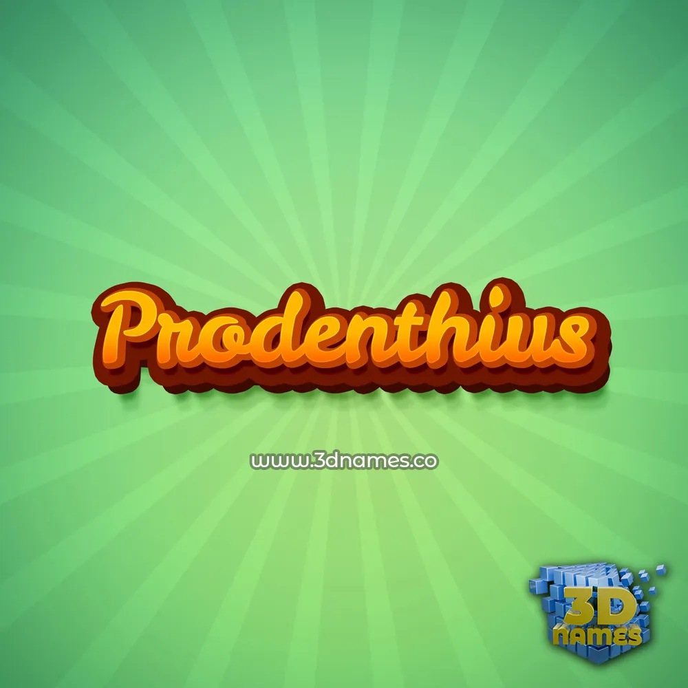 prodenthius in Green Rays style - 3D name wallpaper