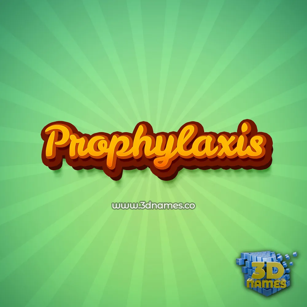 prophylaxis in Green Rays style - 3D name wallpaper