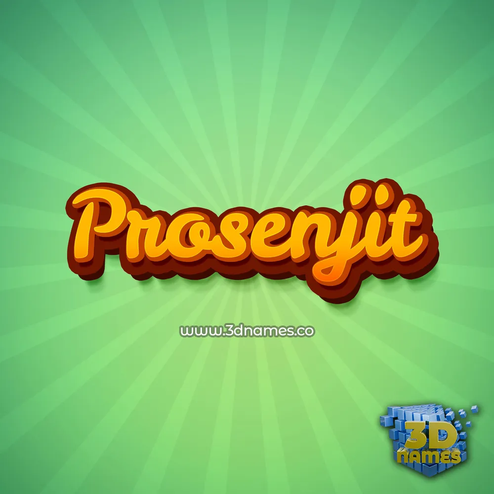 prosenjit in Green Rays style - 3D name wallpaper