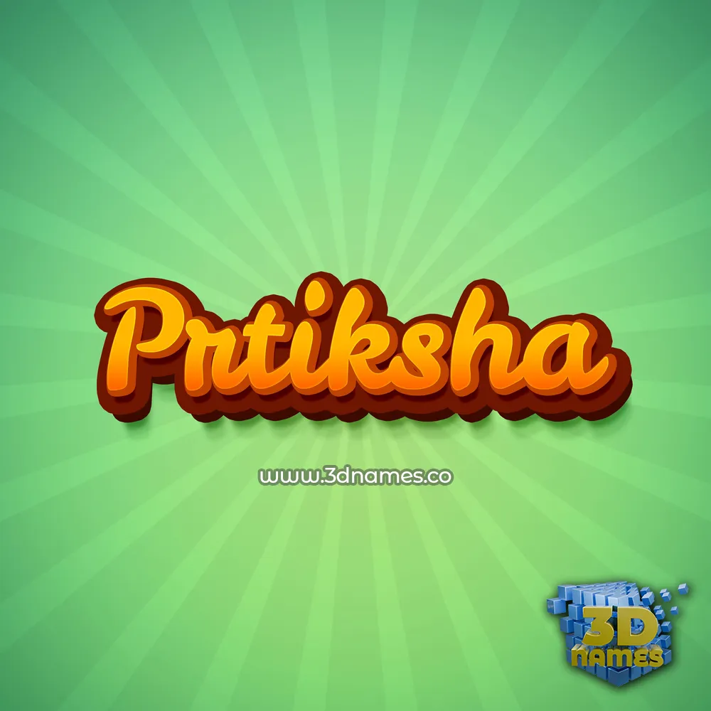 prtiksha in Green Rays style - 3D name wallpaper