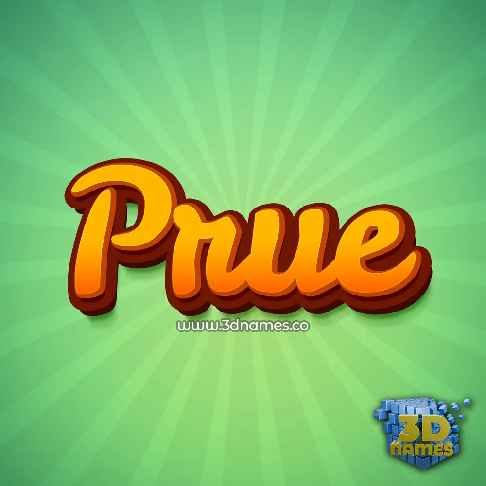prue in Green Rays style - 3D name wallpaper