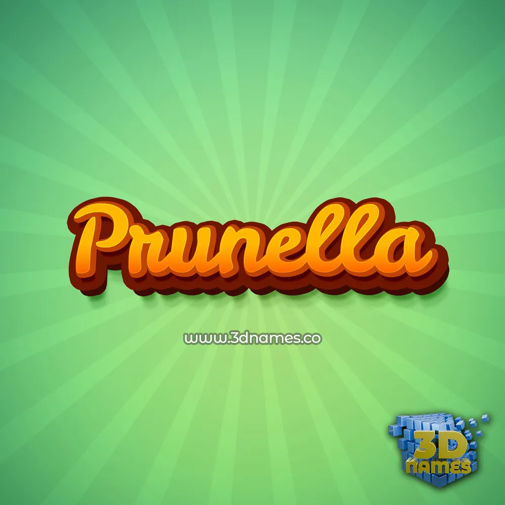 prunella in Green Rays style - 3D name wallpaper
