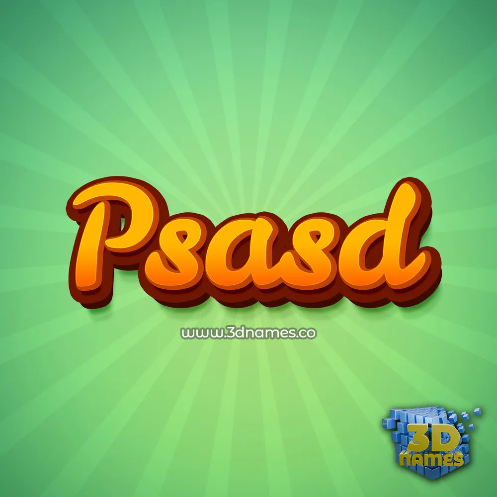 psasd in Green Rays style - 3D name wallpaper