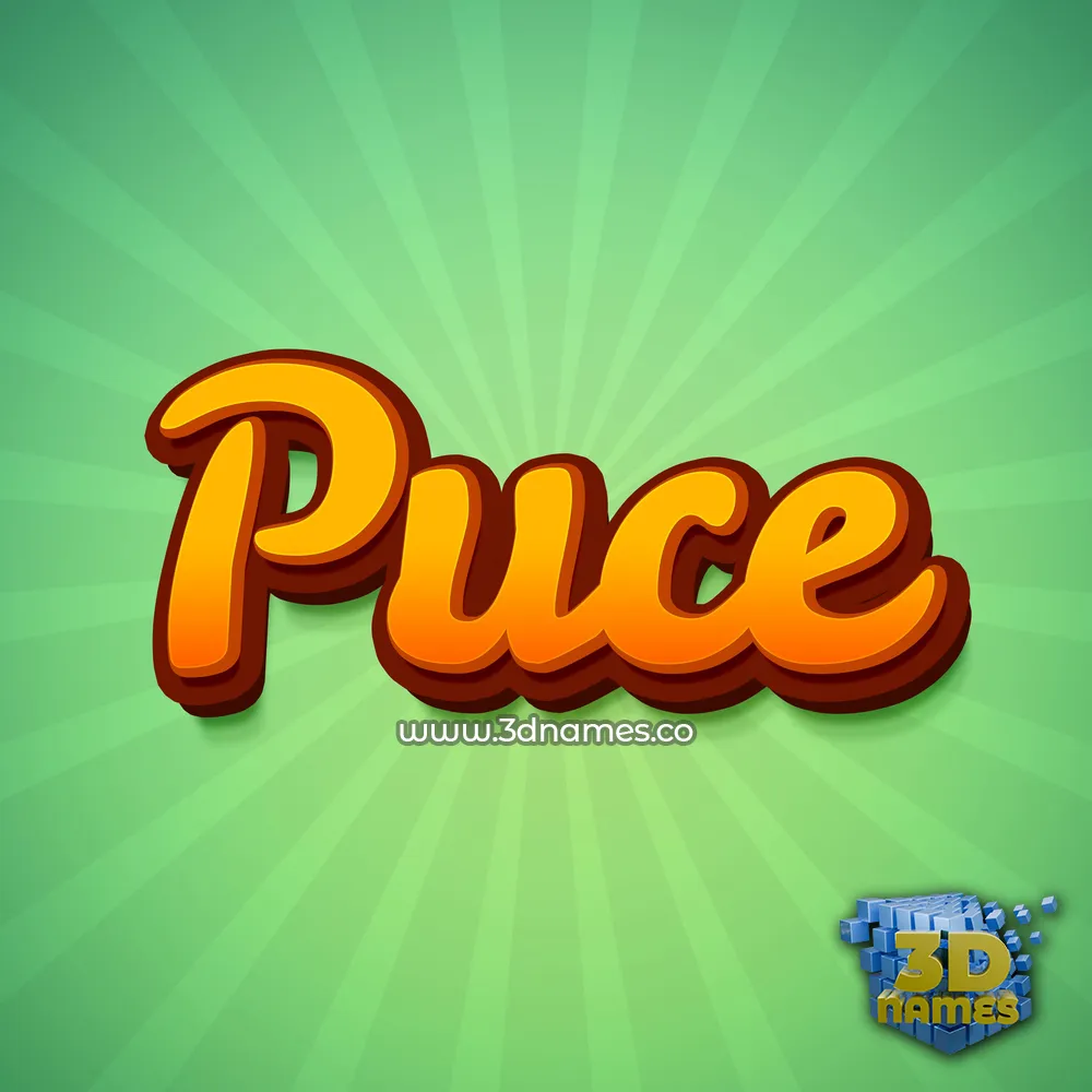 puce in Green Rays style - 3D name wallpaper