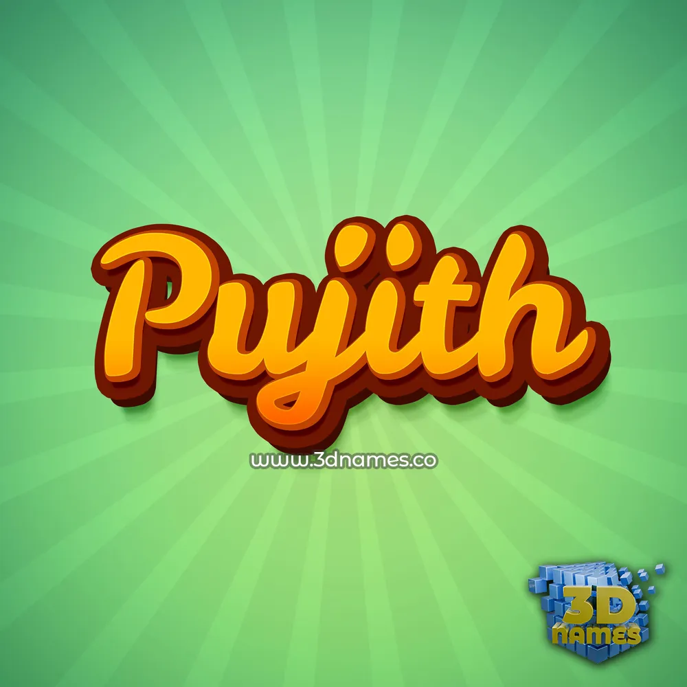 pujith in Green Rays style - 3D name wallpaper