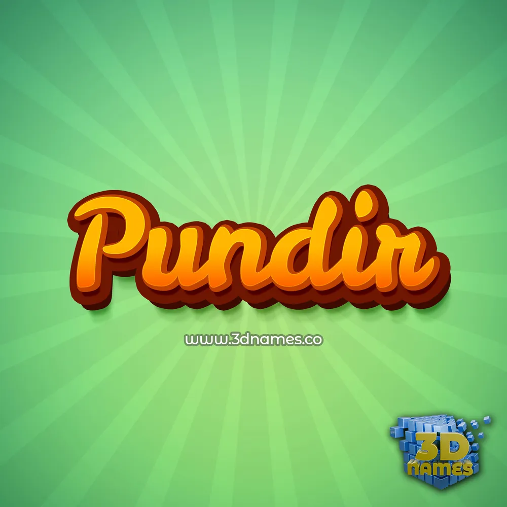 pundir in Green Rays style - 3D name wallpaper