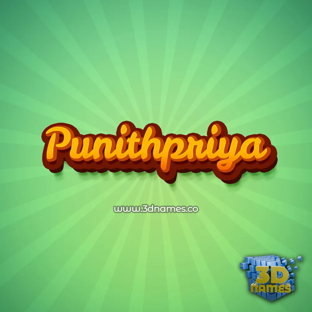 punithpriya in Green Rays style - 3D name wallpaper