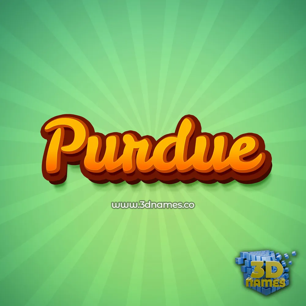 purdue in Green Rays style - 3D name wallpaper