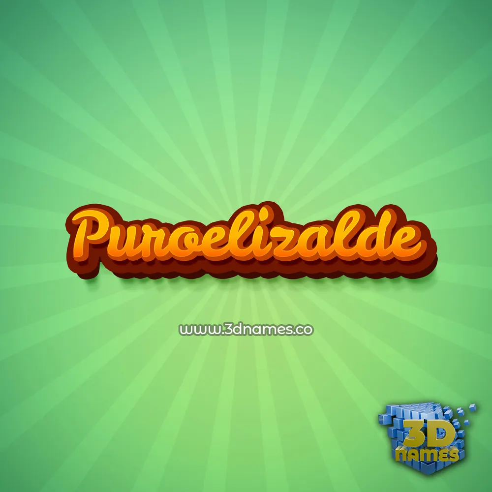 puroelizalde in Green Rays style - 3D name wallpaper