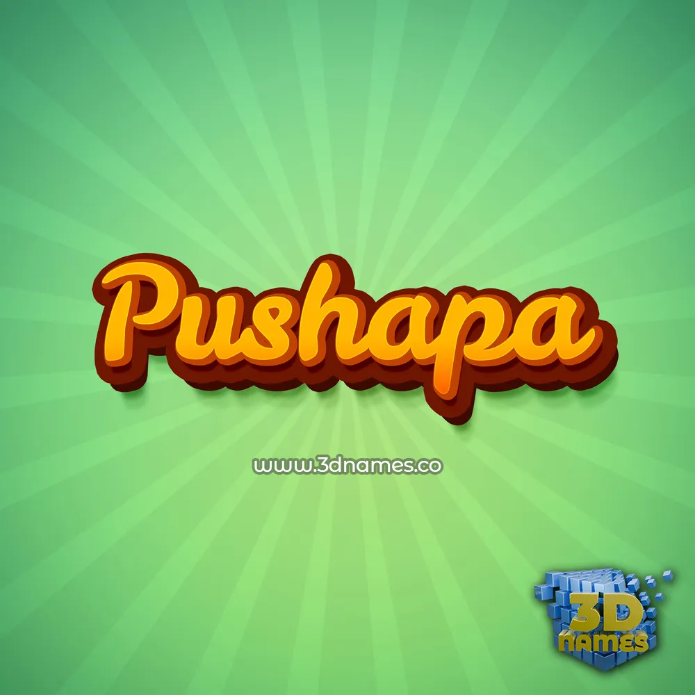 pushapa in Green Rays style - 3D name wallpaper