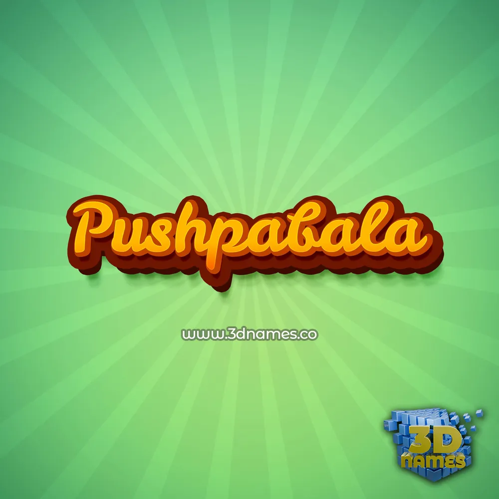 pushpabala in Green Rays style - 3D name wallpaper