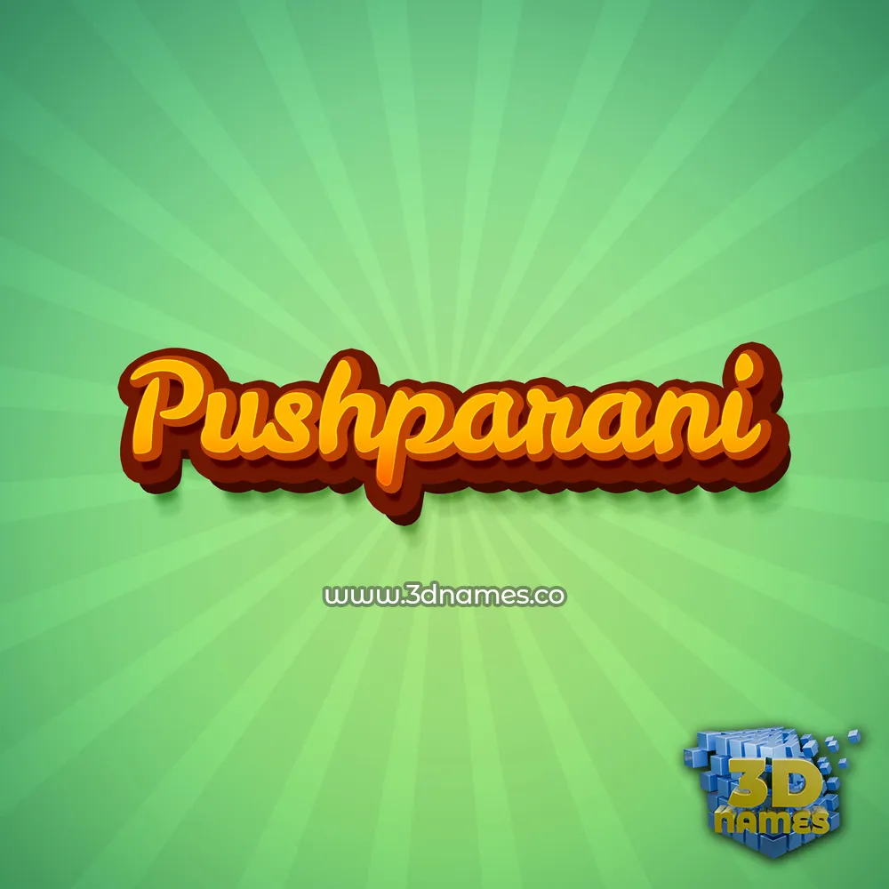 pushparani in Green Rays style - 3D name wallpaper