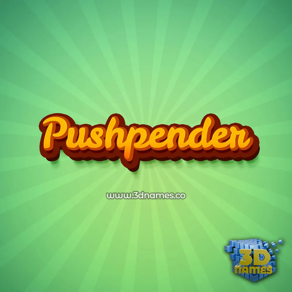 pushpender in Green Rays style - 3D name wallpaper