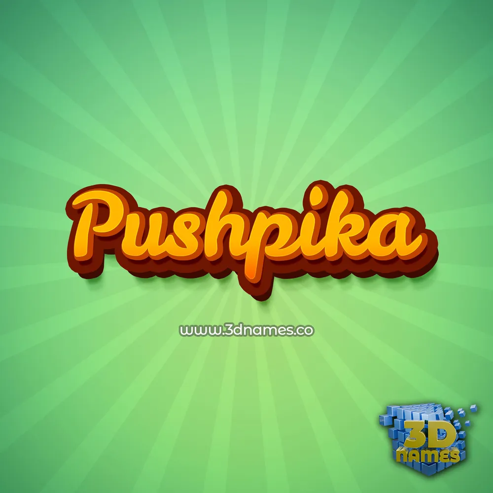 pushpika in Green Rays style - 3D name wallpaper