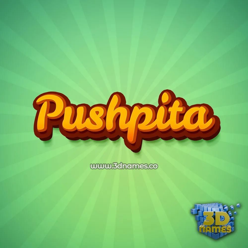 pushpita in Green Rays style - 3D name wallpaper