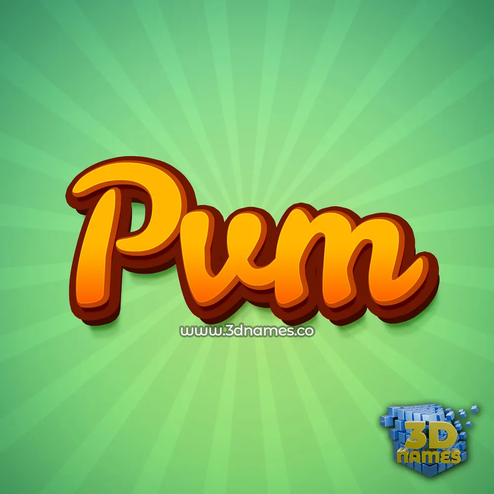 pvm in Green Rays style - 3D name wallpaper