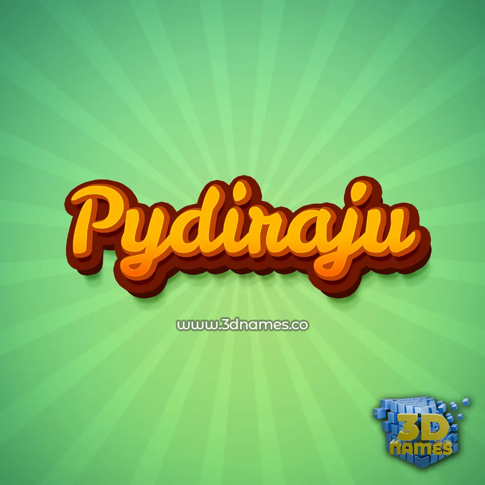 pydiraju in Green Rays style - 3D name wallpaper