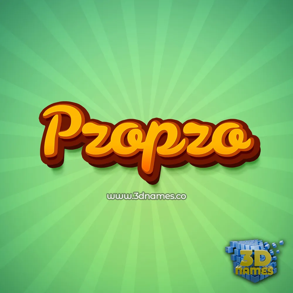 pzopzo in Green Rays style - 3D name wallpaper