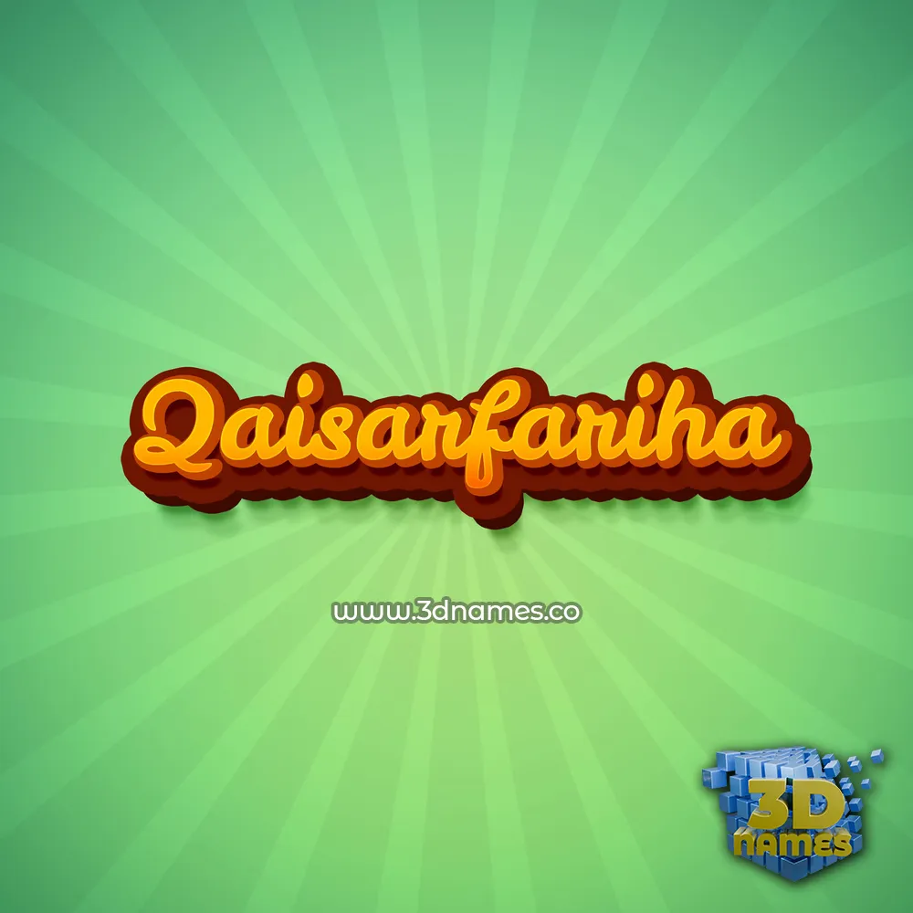 qaisarfariha in Green Rays style - 3D name wallpaper