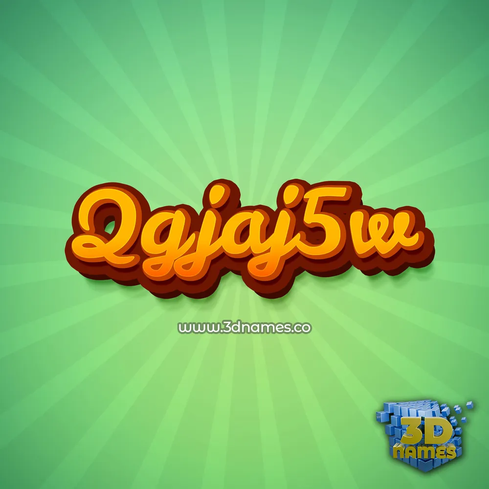qgjaj5w in Green Rays style - 3D name wallpaper