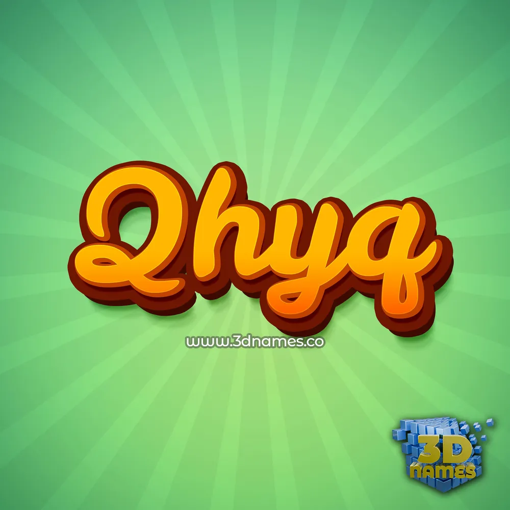 qhyq in Green Rays style - 3D name wallpaper