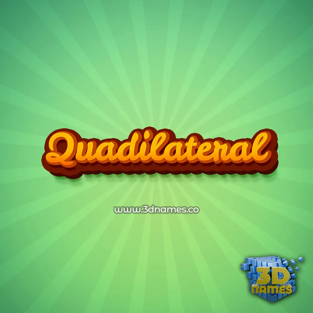 quadilateral in Green Rays style - 3D name wallpaper