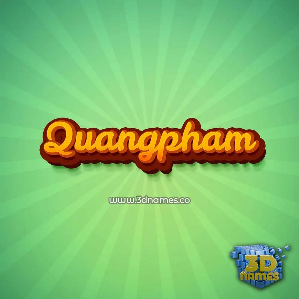 quangpham in Green Rays style - 3D name wallpaper
