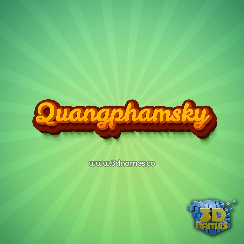 quangphamsky in Green Rays style - 3D name wallpaper