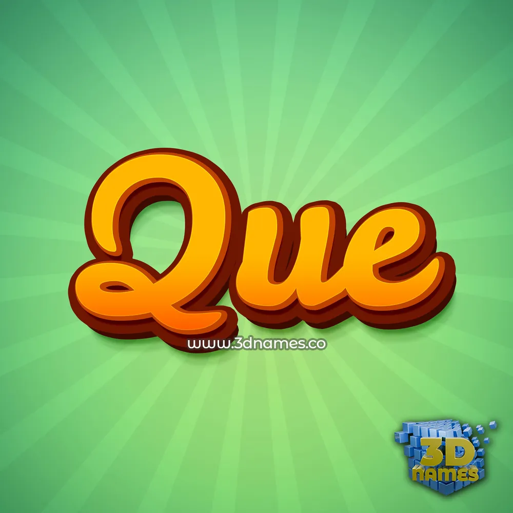 que in Green Rays style - 3D name wallpaper