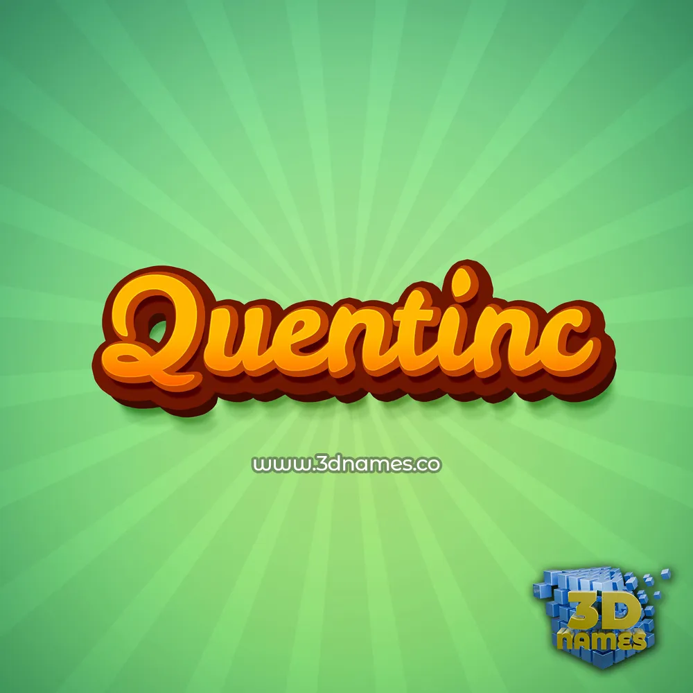 quentinc in Green Rays style - 3D name wallpaper