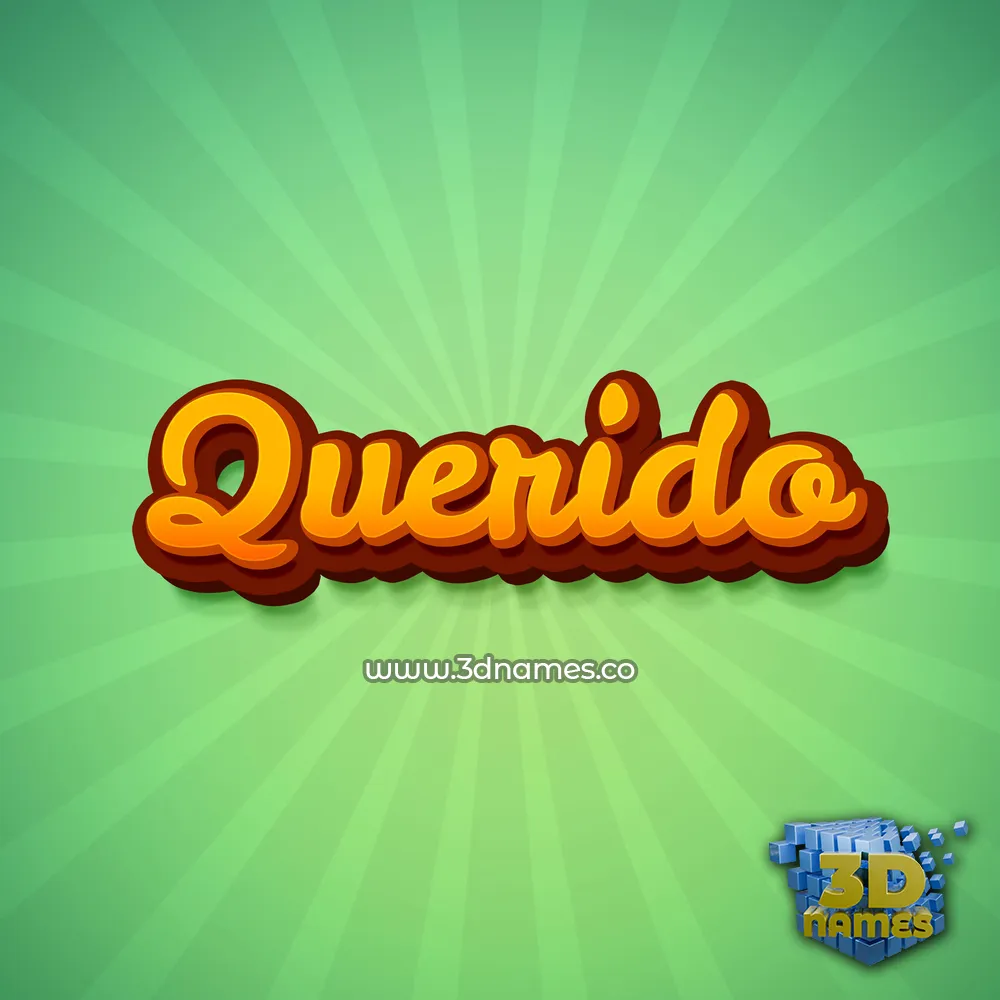 querido in Green Rays style - 3D name wallpaper