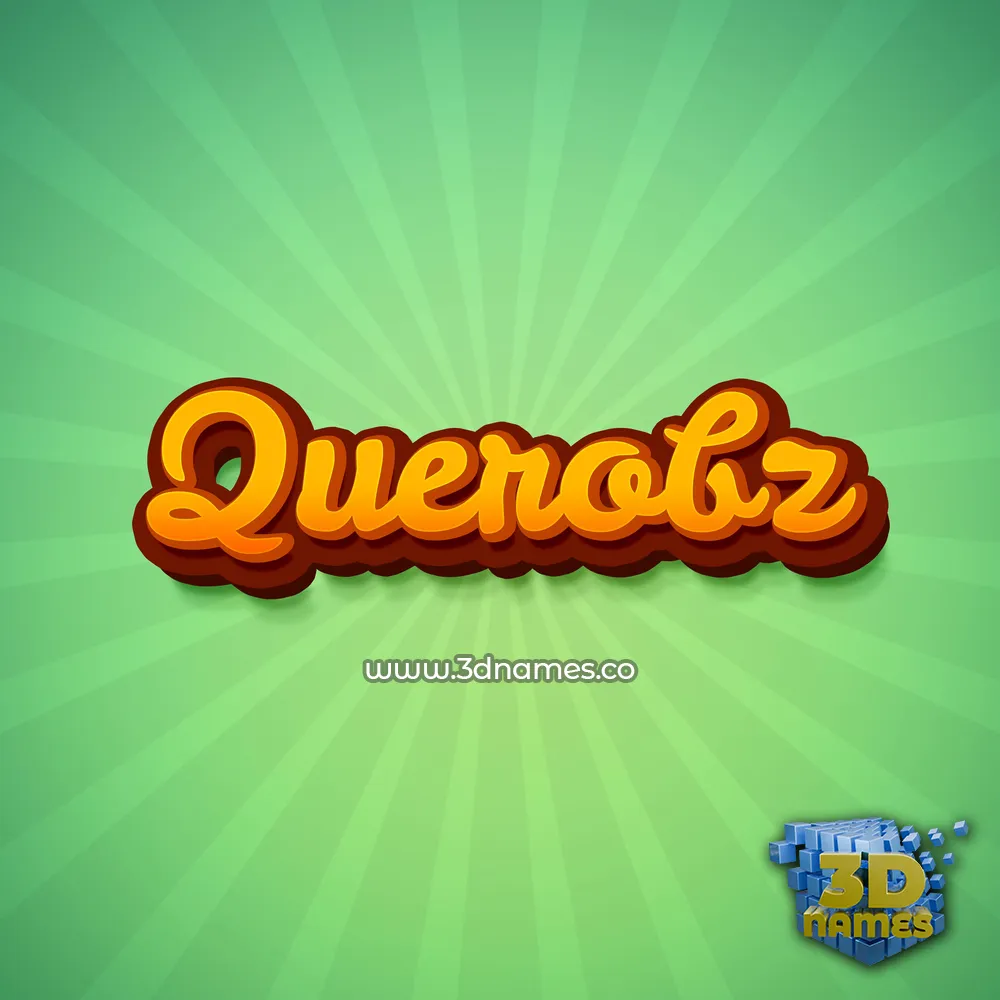 querobz in Green Rays style - 3D name wallpaper
