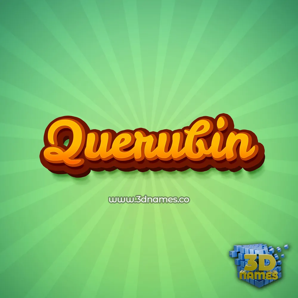 querubin in Green Rays style - 3D name wallpaper