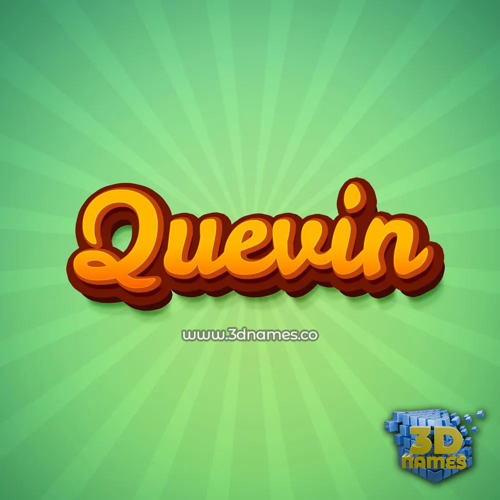 quevin in Green Rays style - 3D name wallpaper