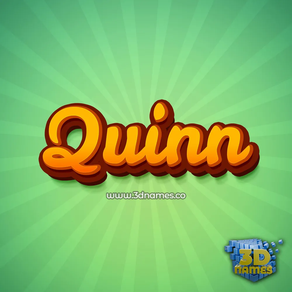 quinn in Green Rays style - 3D name wallpaper