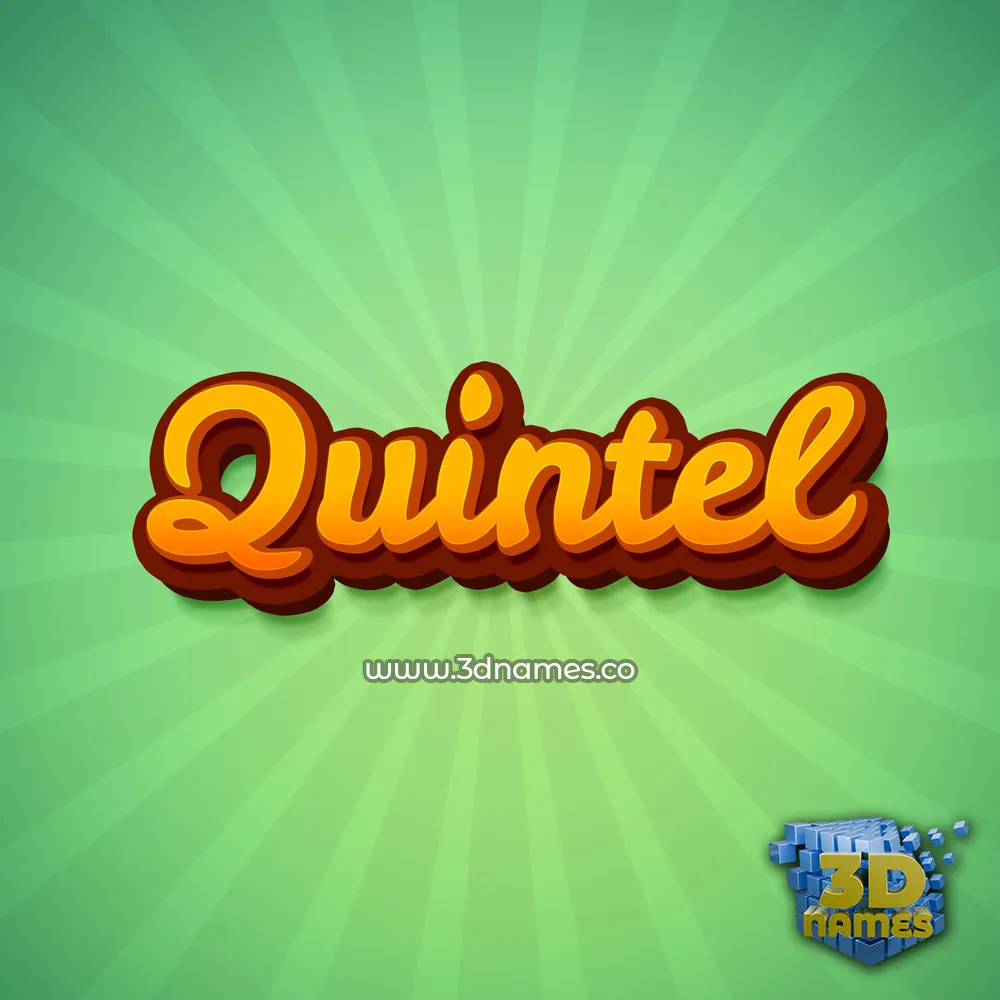 quintel in Green Rays style - 3D name wallpaper