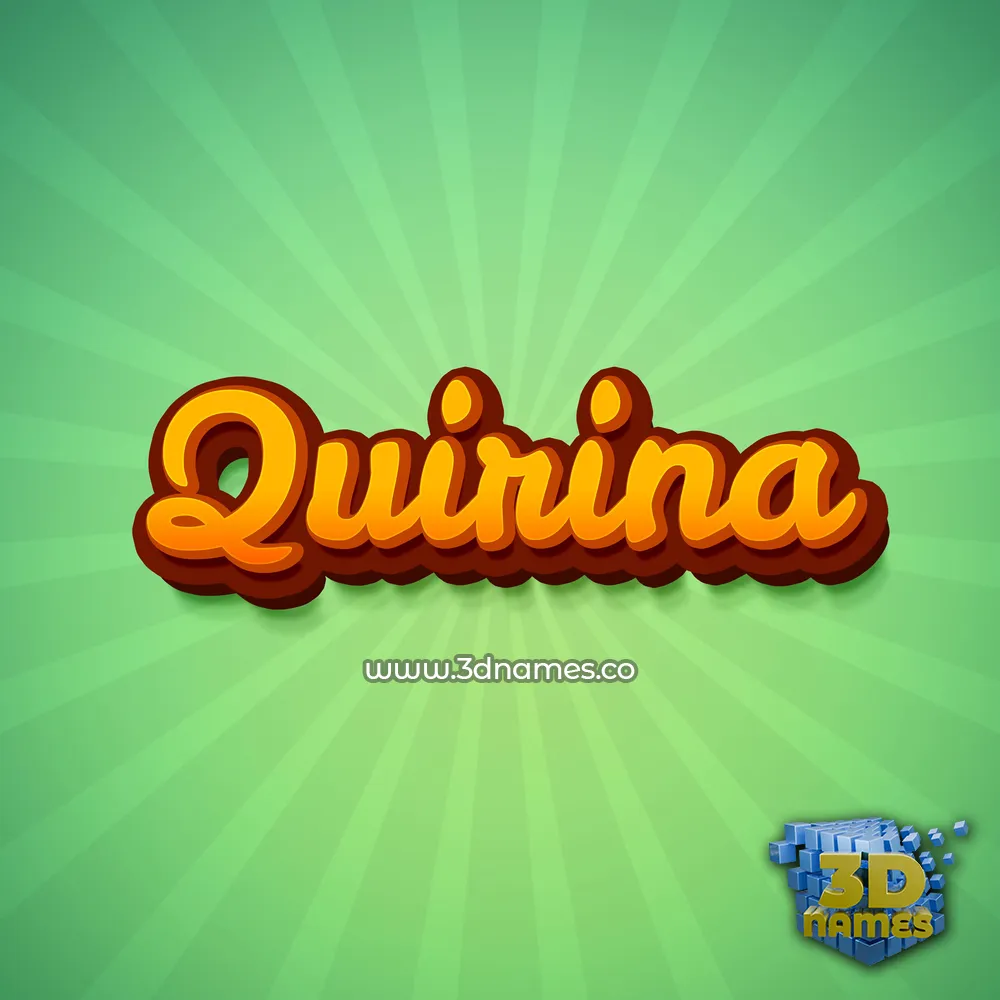 quirina in Green Rays style - 3D name wallpaper